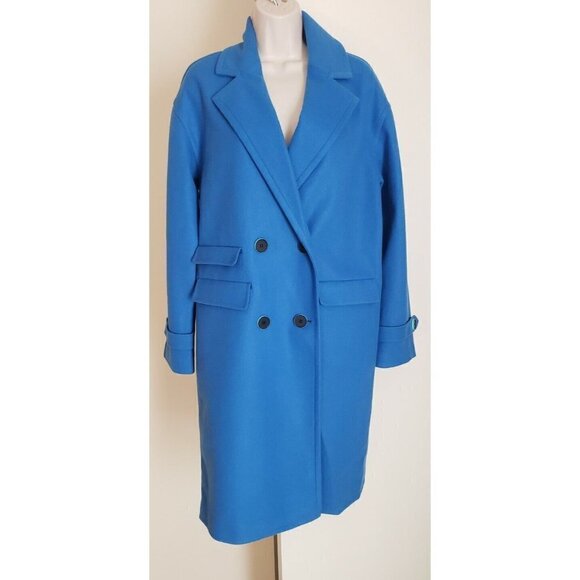 NWT NVLT $279 WOMENS DOUBLE-BREASTED OCEAN PEA COAT SIZE M - Picture 5 of 13